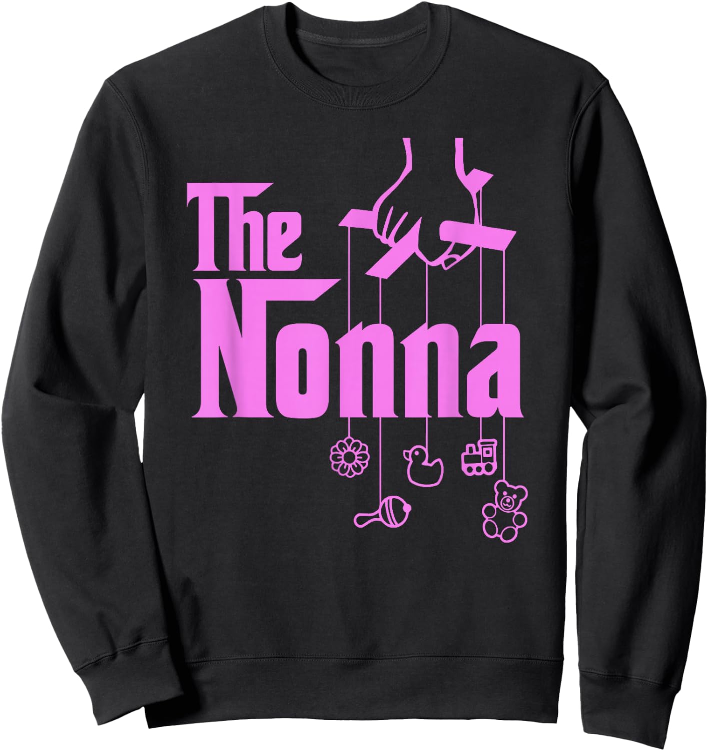 The Nonna! Italy Grandmother Baby Hang Toys Sweatshirt - Sweatshirt | Black