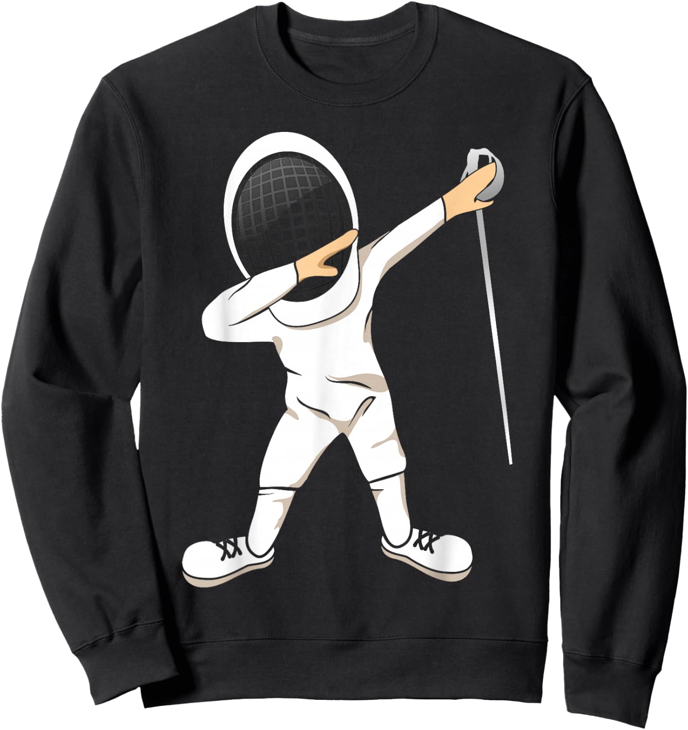 Funny Dabbing Fencing Sports MM Sweatshirt - Sweatshirt | Black