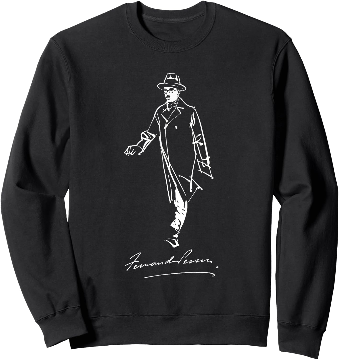 Fernando Pessoa-Portuguese poet,poetry,Portugal Sweatshirt - Sweatshirt | Black