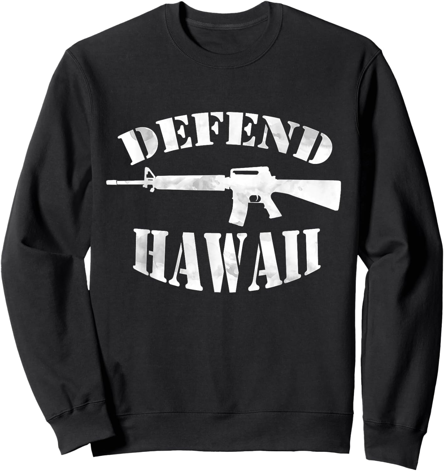 Defend Hawaii (light ink) Sweatshirt - Sweatshirt | Black