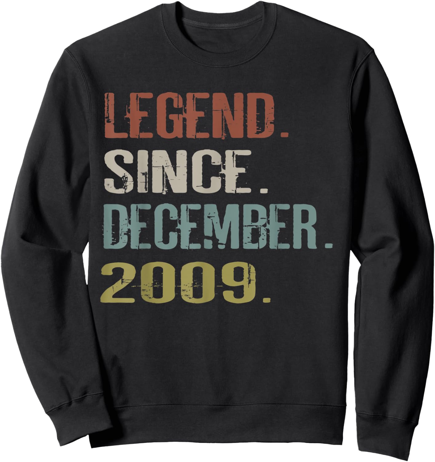 10 years old Shirt Gifts Awesome Since December 2009 Sweatshirt - Sweatshirt | Black