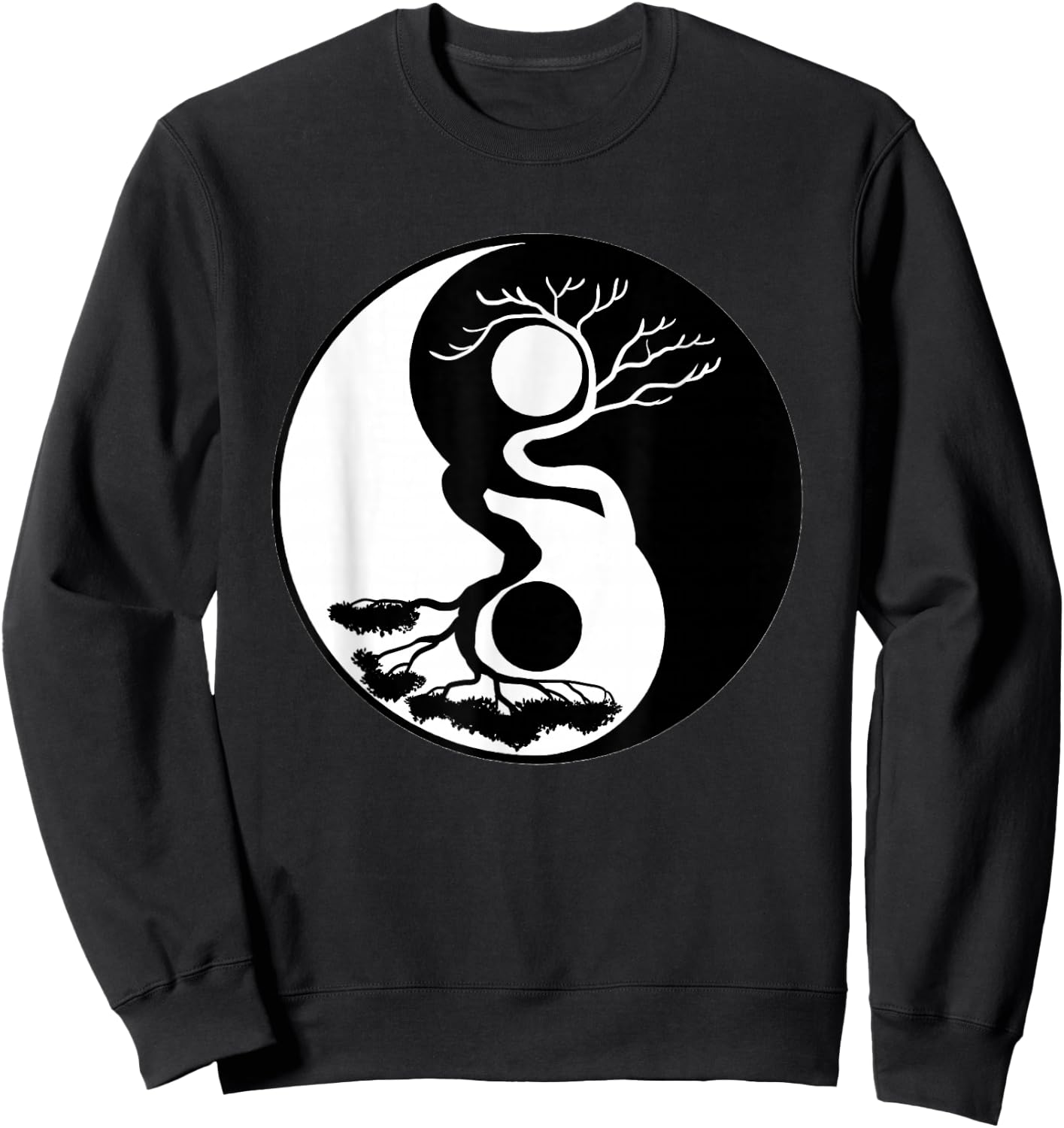 Bonsai Tree Yin Yang Symbol Nature Harmony Balance Life Gift Sweatshirt - Sweatshirt | Black