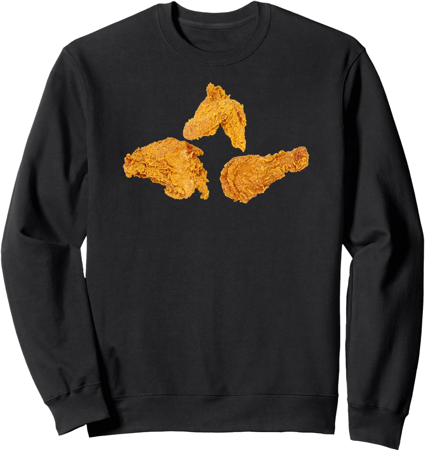 Chicken Wing Costume Halloween Fried Breast Drumsticks Woman Sweatshirt - Sweatshirt | Black