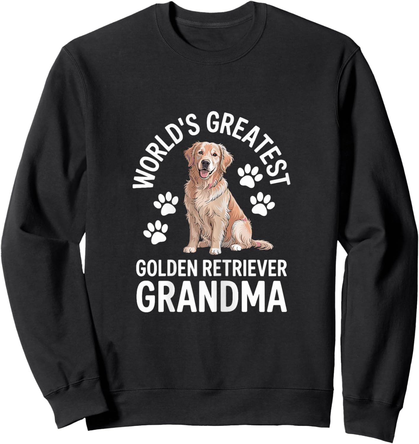 Golden Retriever World's Best Grandma Sweatshirt - Sweatshirt | Black
