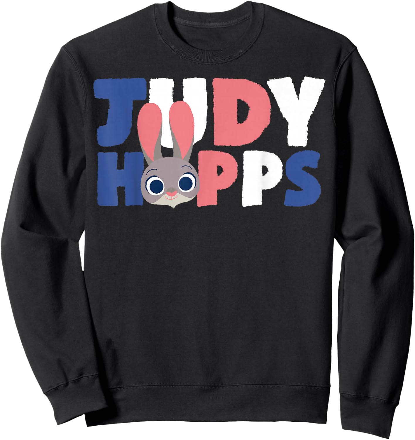 Disney Zootopia Judy Hopps Text Portrait Graphic Sweatshirt - Sweatshirt | Black