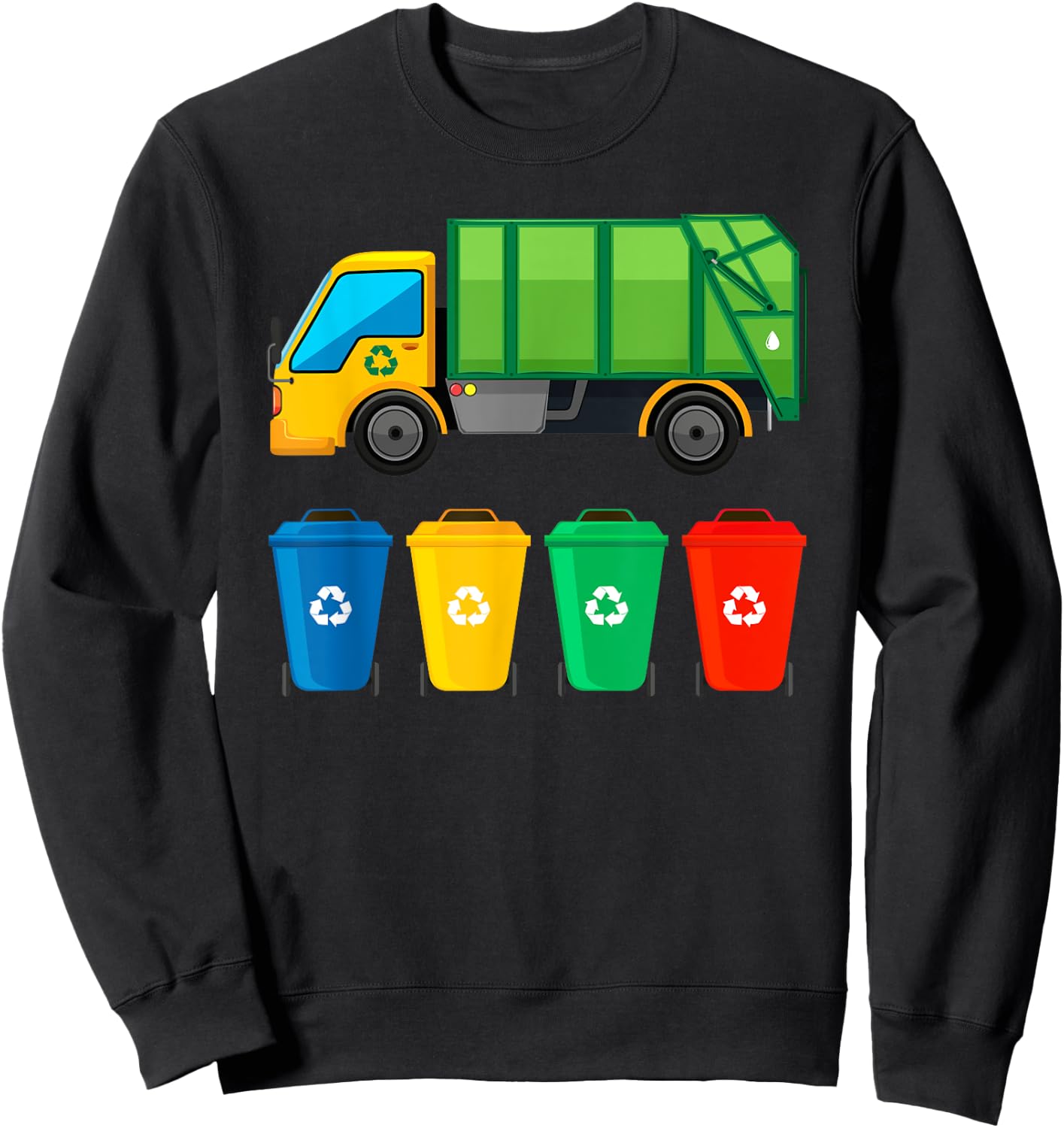 Recycling Trash Truck Shirt Gift Sweatshirt - Sweatshirt | Black