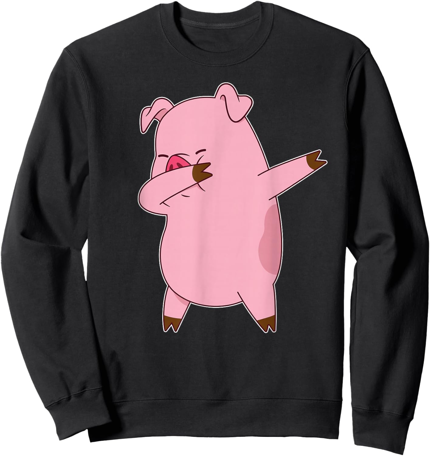 Pig Dabbing Dab Dance Funny Novelty Sweatshirt - Sweatshirt | Black