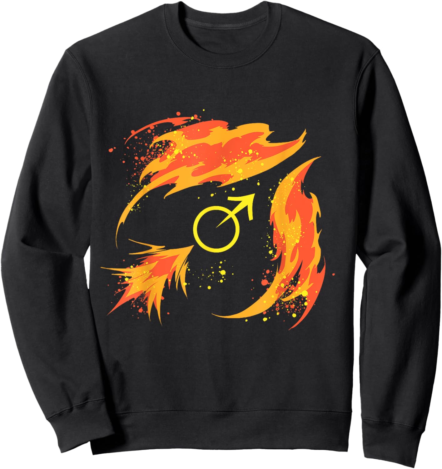 Sailor Fire Bow Mars Symbol Japanese Magical Anime Style Sweatshirt - Sweatshirt | Black