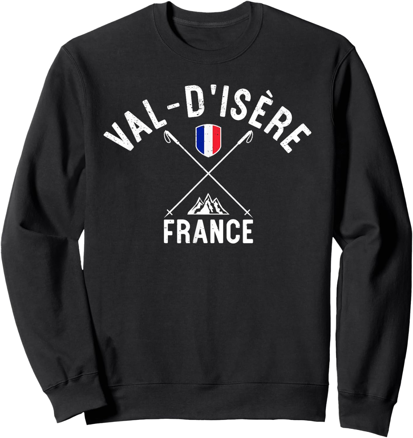 Val-d'Isere France Ski Sweatshirt - Sweatshirt | Black
