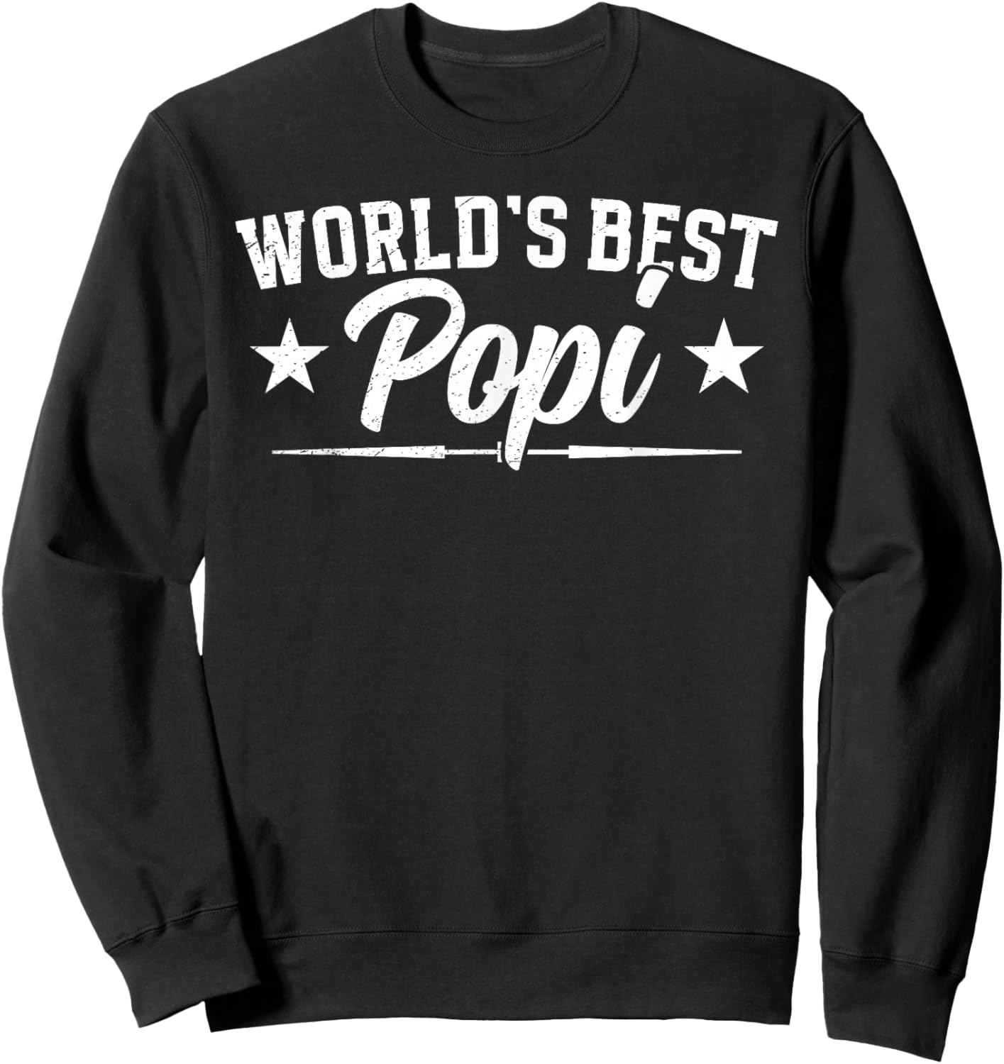 World's Best POPI Grandpa POPI Grandfather Sweatshirt - Sweatshirt | Black