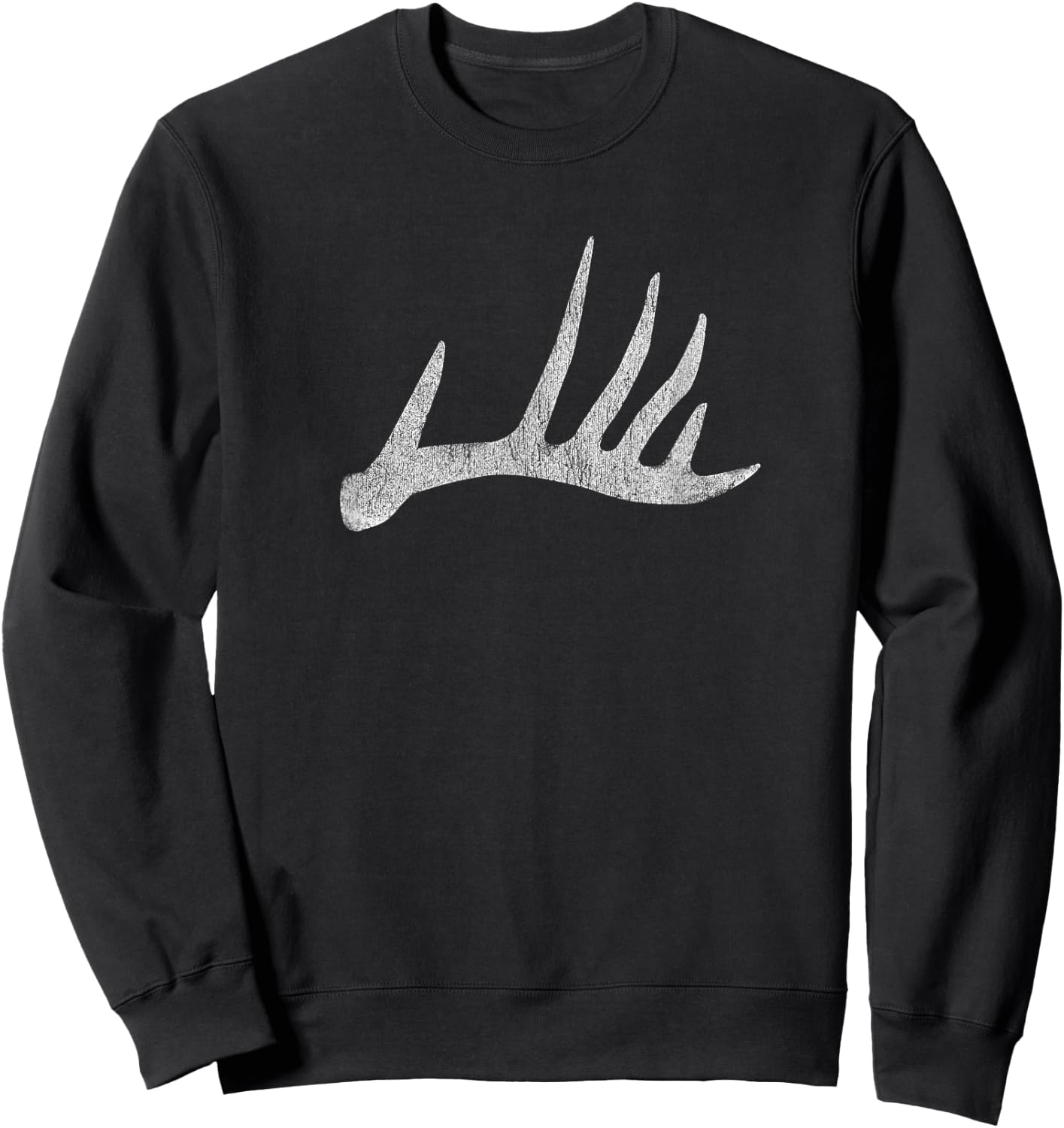 Whitetail Deer Antler Shed Rack Hunting Design Sweatshirt - Sweatshirt | Black