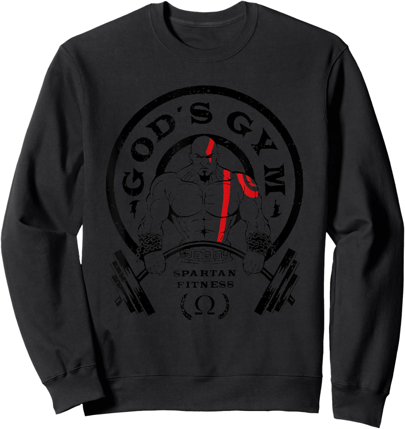 God's Gym Spartan Fitness Sweatshirt - Sweatshirt | Black