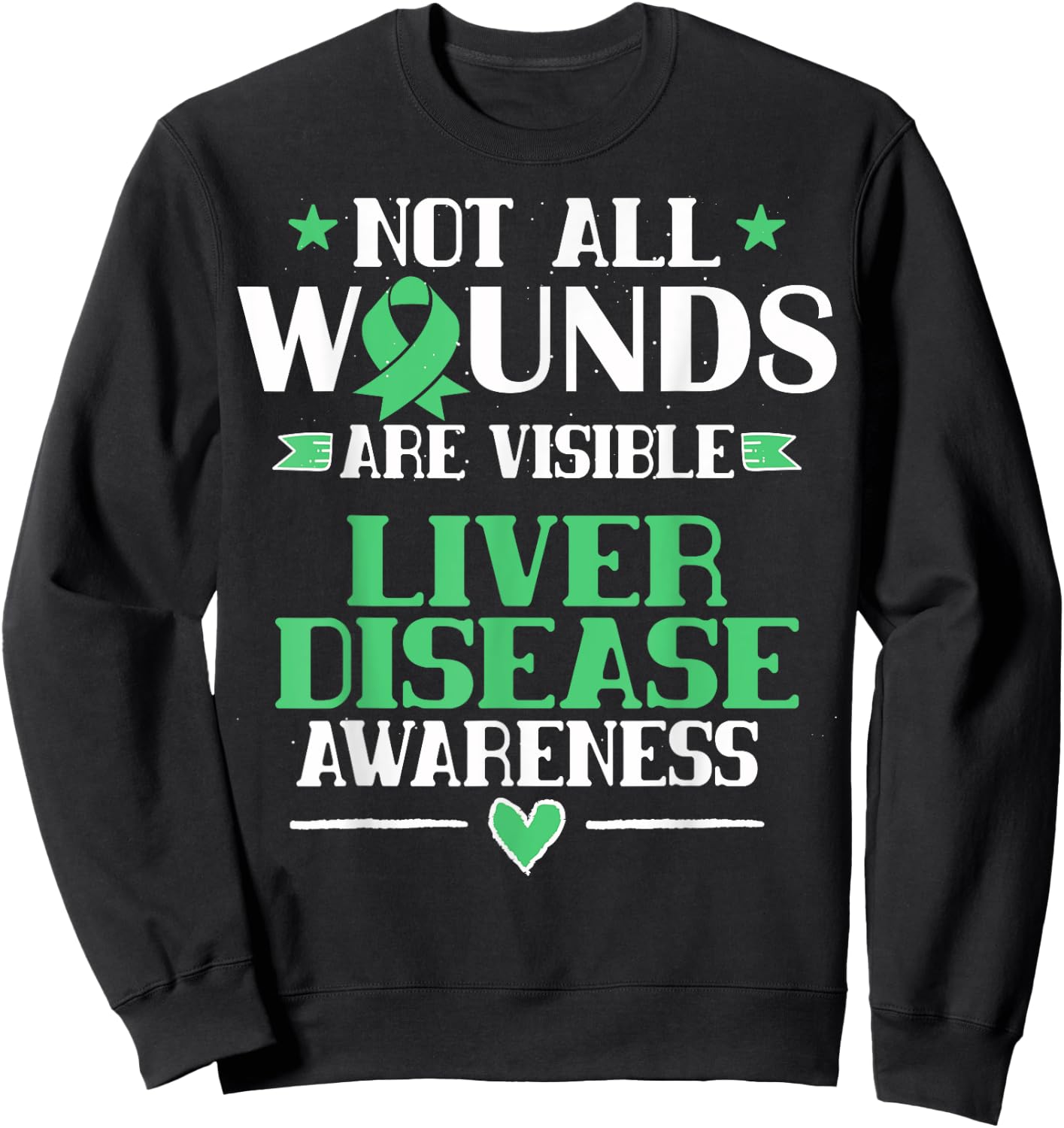 Hepatic Disease Gift Cirrhosis Awareness Sweatshirt - Sweatshirt | Black
