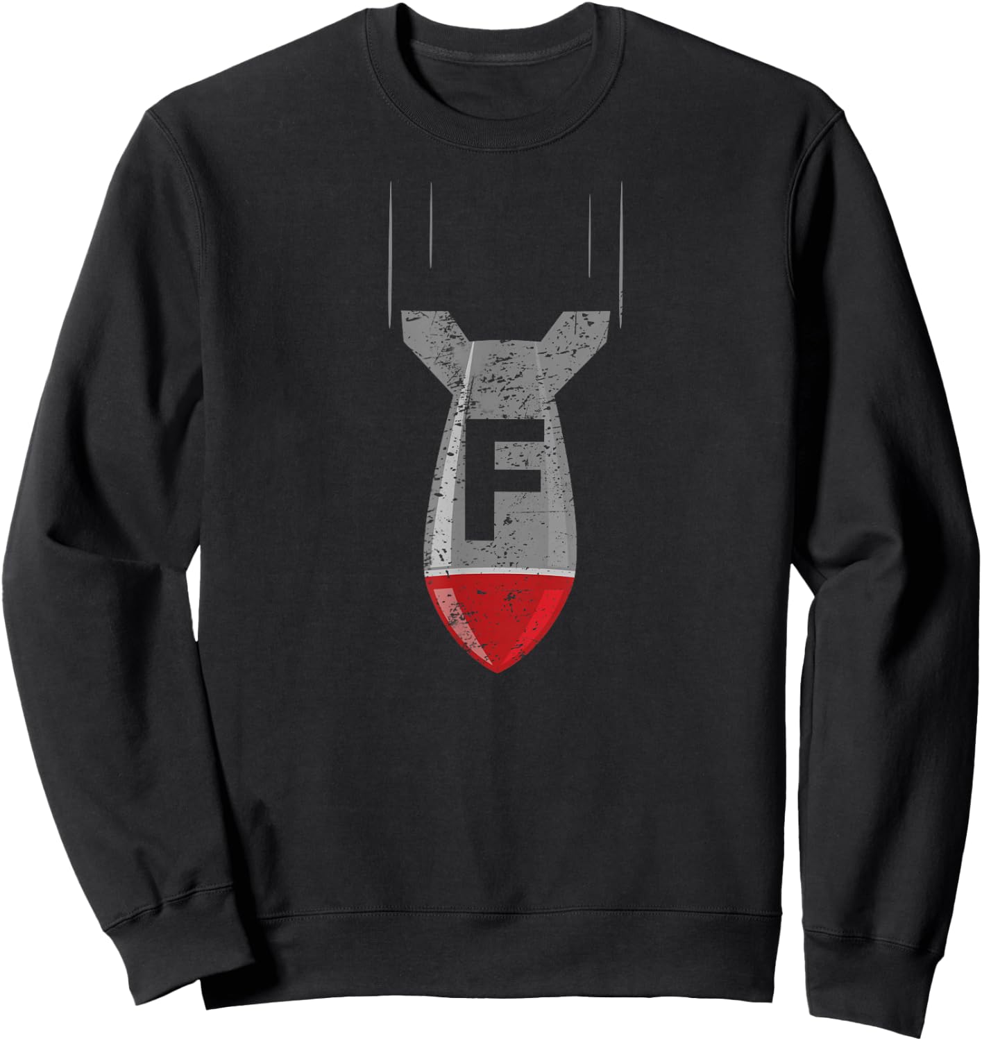 F Bomb Funny Dropping the F Bomb Sarcastic - Adult - Black - Small - Short Sleeve - Classic Fit - Cotton, Polyester Blend Sweatshirt - Sweatshirt | Black