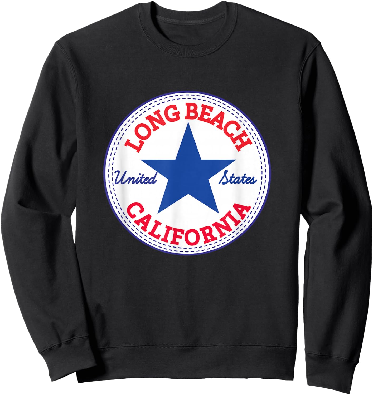 LONG BEACH CALIFORNIA USA United States Sweatshirt - Sweatshirt | Black