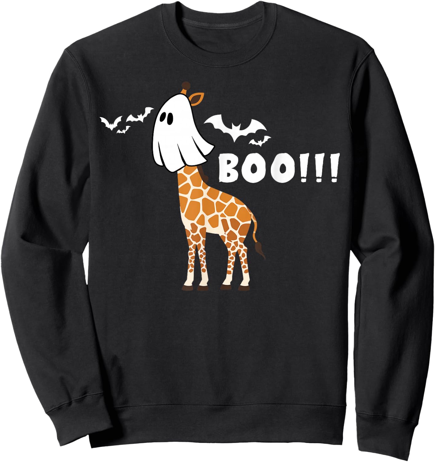 Giraffe Boo Halloween Fun Costume Party Sweatshirt - Sweatshirt | Black