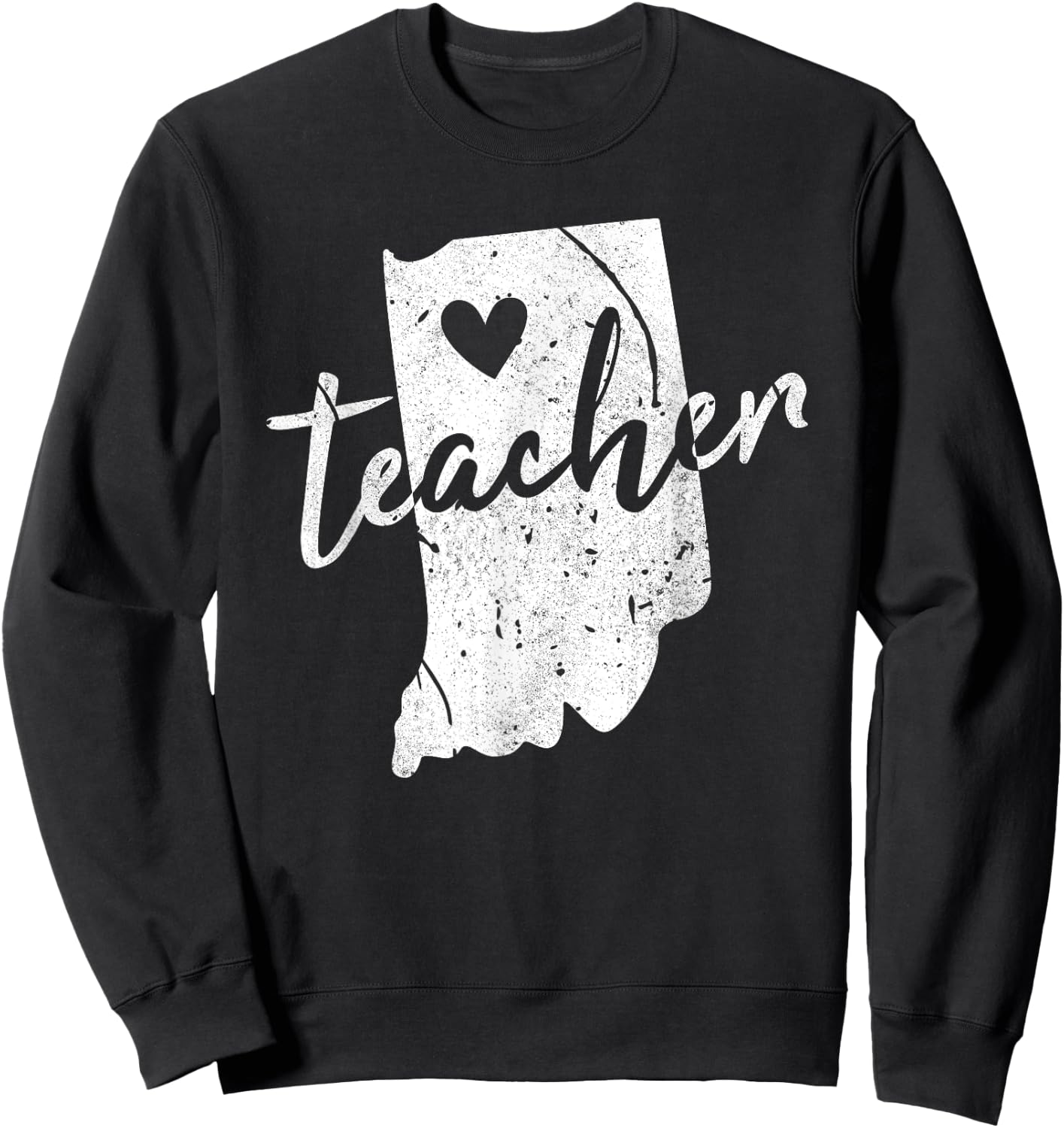 Red For Ed Indiana Teacher Men Women Girls Kids Sweatshirt - Sweatshirt | Black