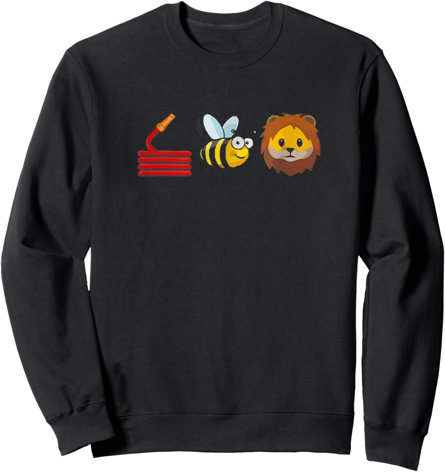 Hose Bee Lion I am a FireFighter Sweatshirt - Sweatshirt | Black