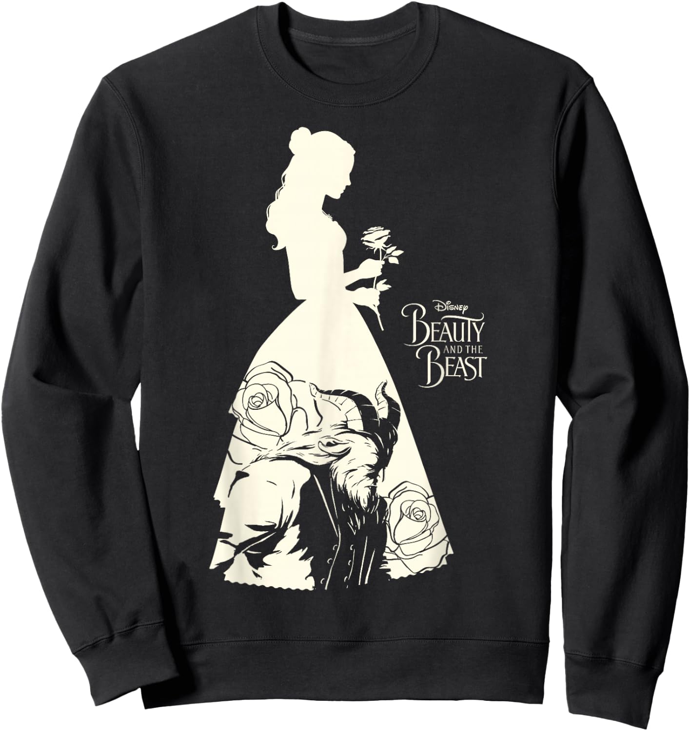 Disney Beauty & The Beast Belle Silhouette Graphic Sweatshirt - Sweatshirt | Black