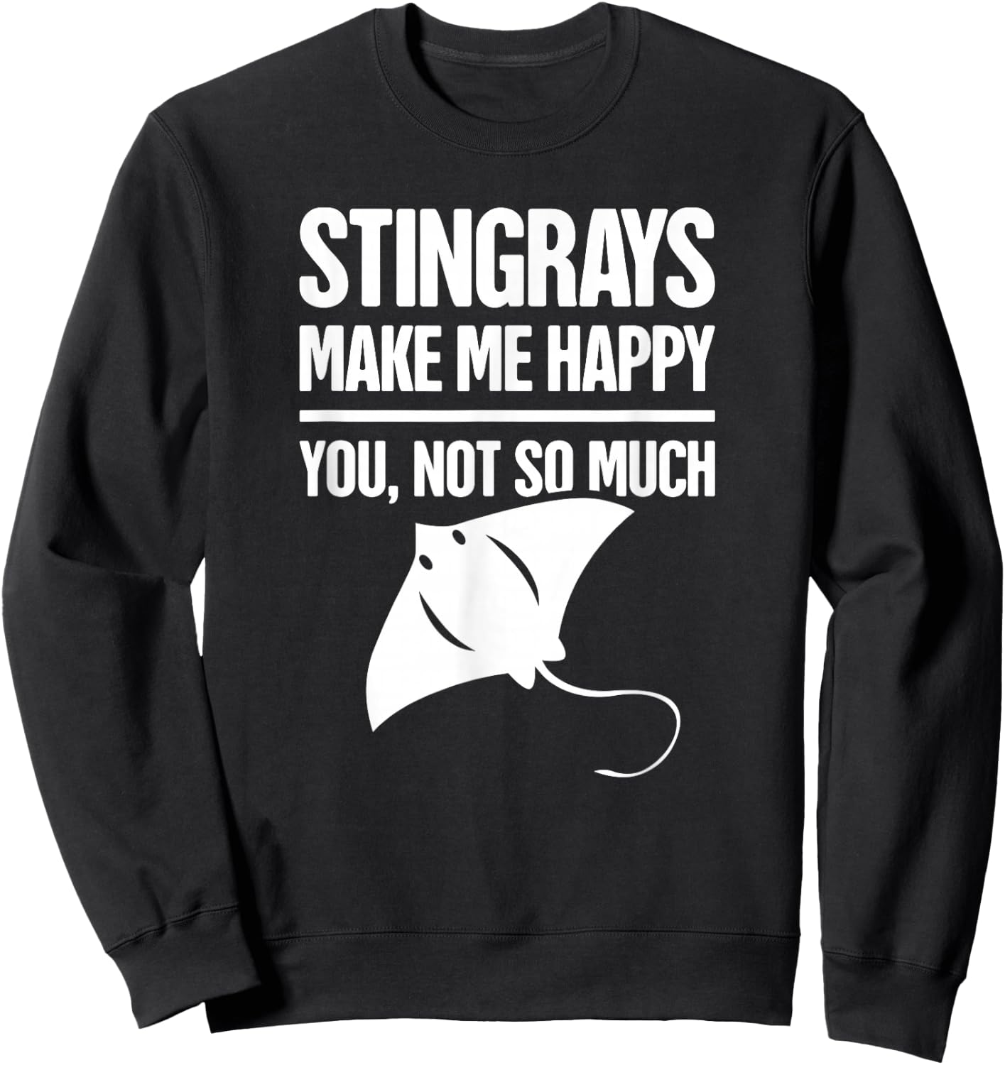 Funny Sting Ray, Ocean Creature, & Skate / Stingray Sweatshirt - Sweatshirt | Black