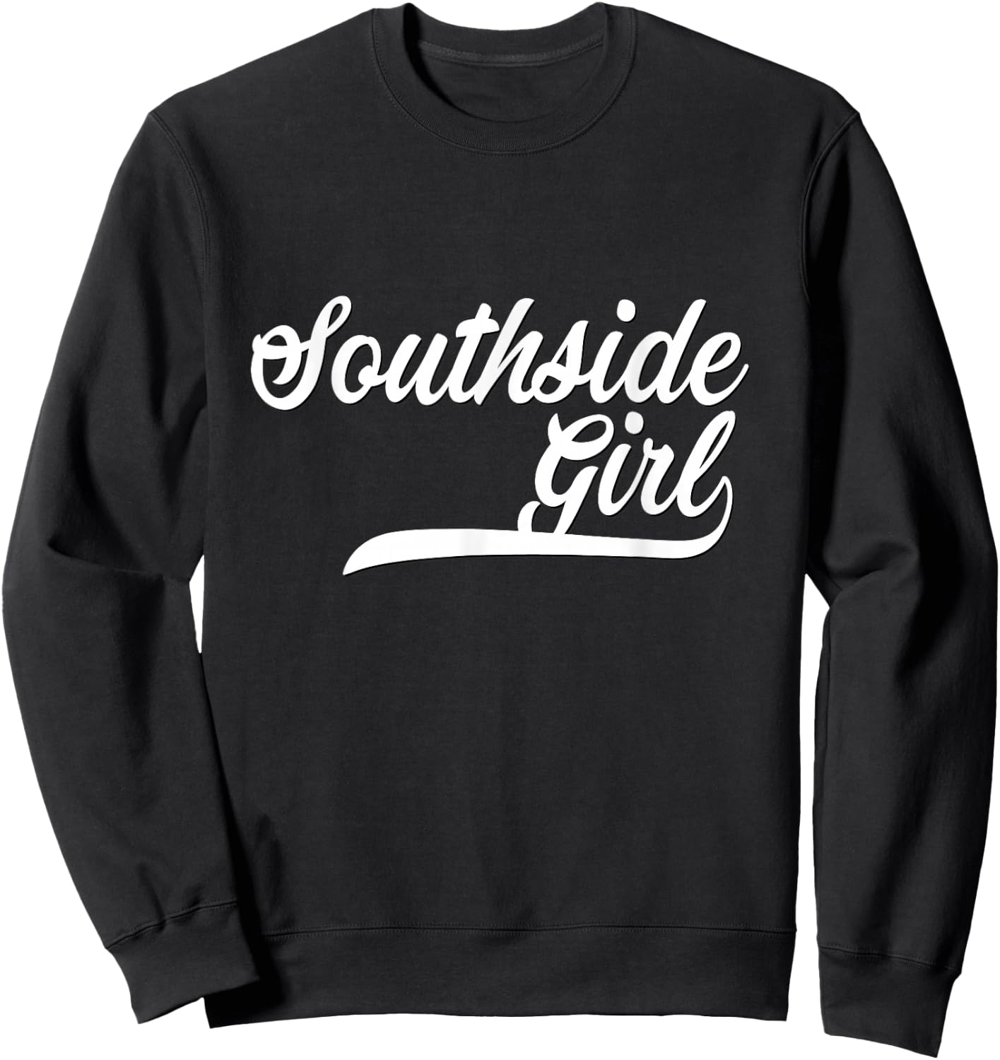 Southside Girl Shirt White Script Sweatshirt - Sweatshirt | Black