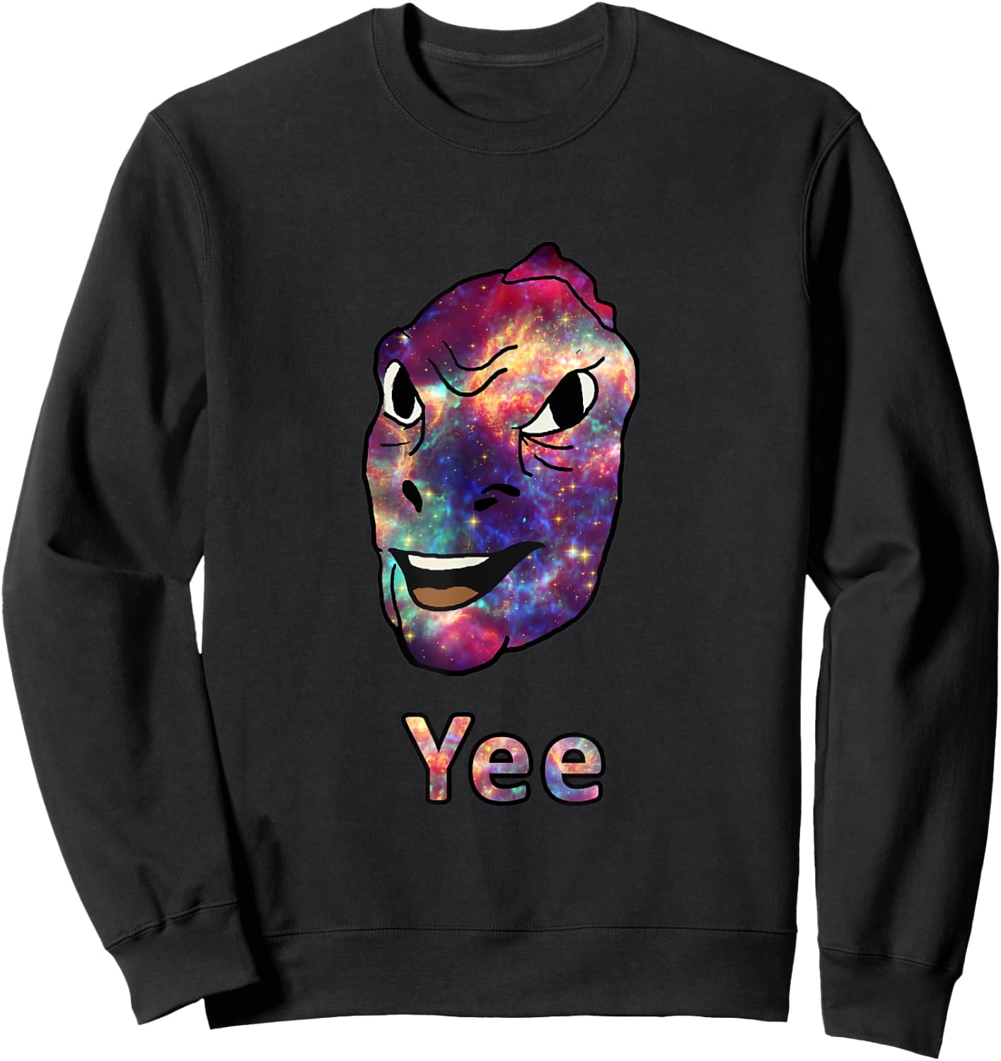 Space GalaxYee | Galaxy Meme Nebula Yee Sweatshirt - Sweatshirt | Black