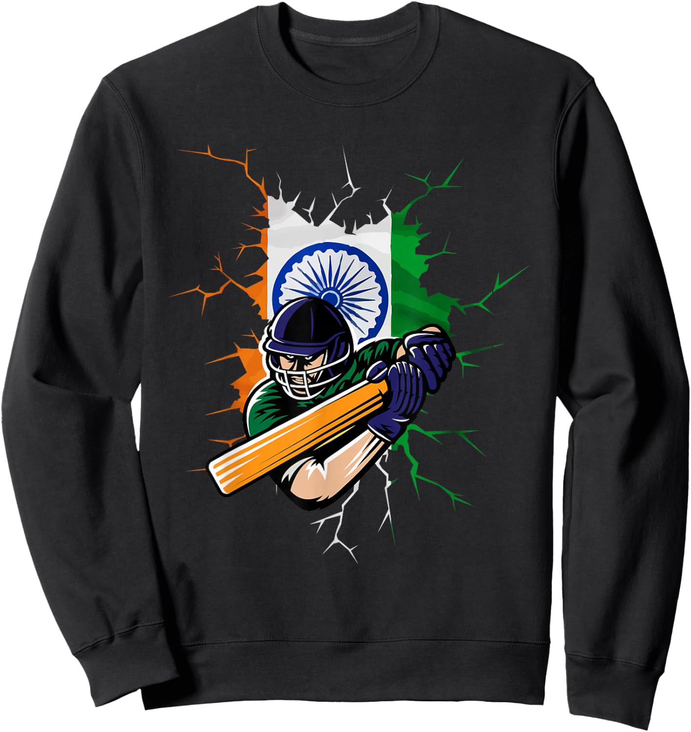 India Cricket T Shirt National Fans Team Jersey Gift Indian Sweatshirt - Sweatshirt | Black