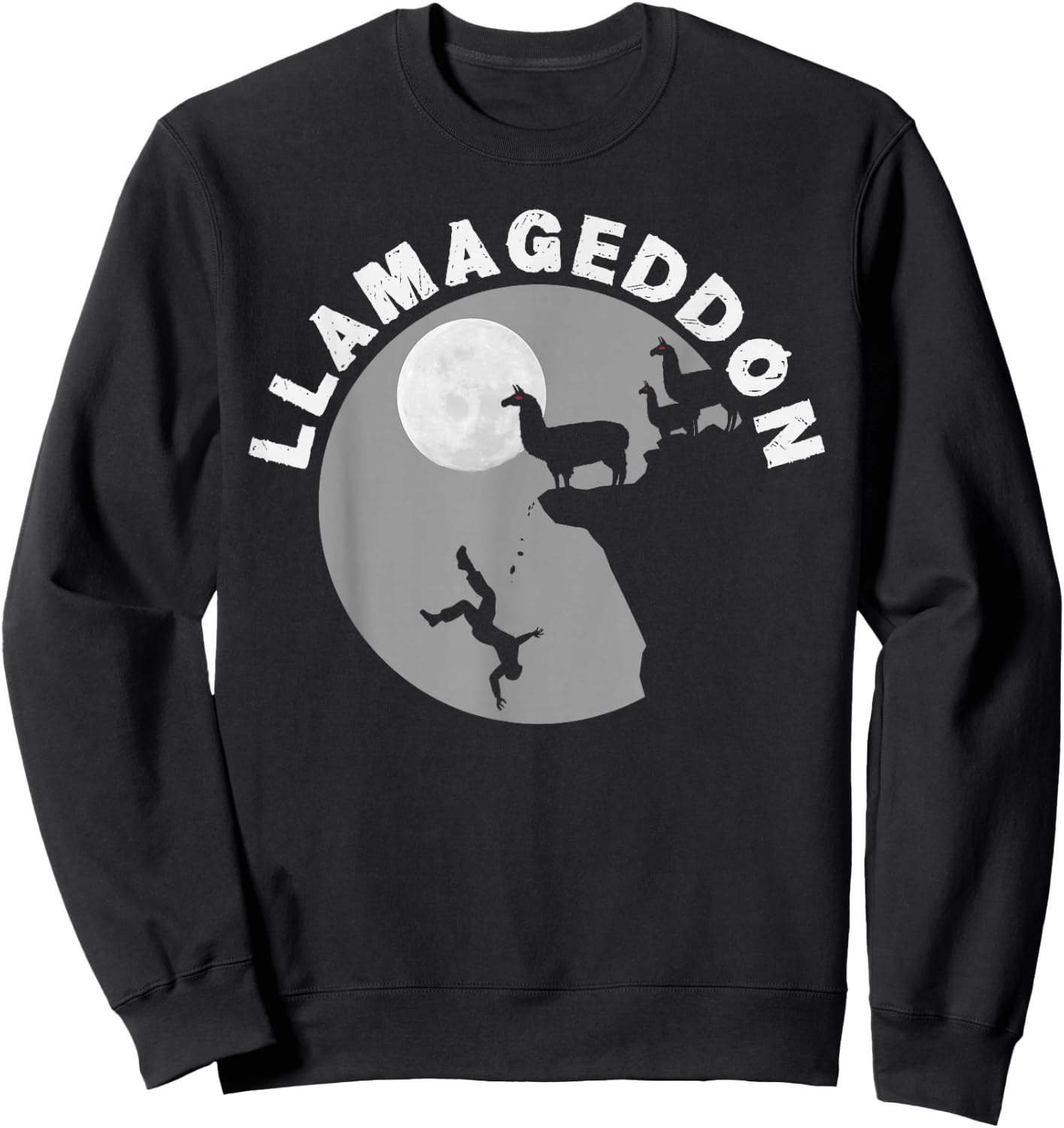 Funny Llamageddon For Llama Barnyard Lovers Sweatshirt - Sweatshirt | Black