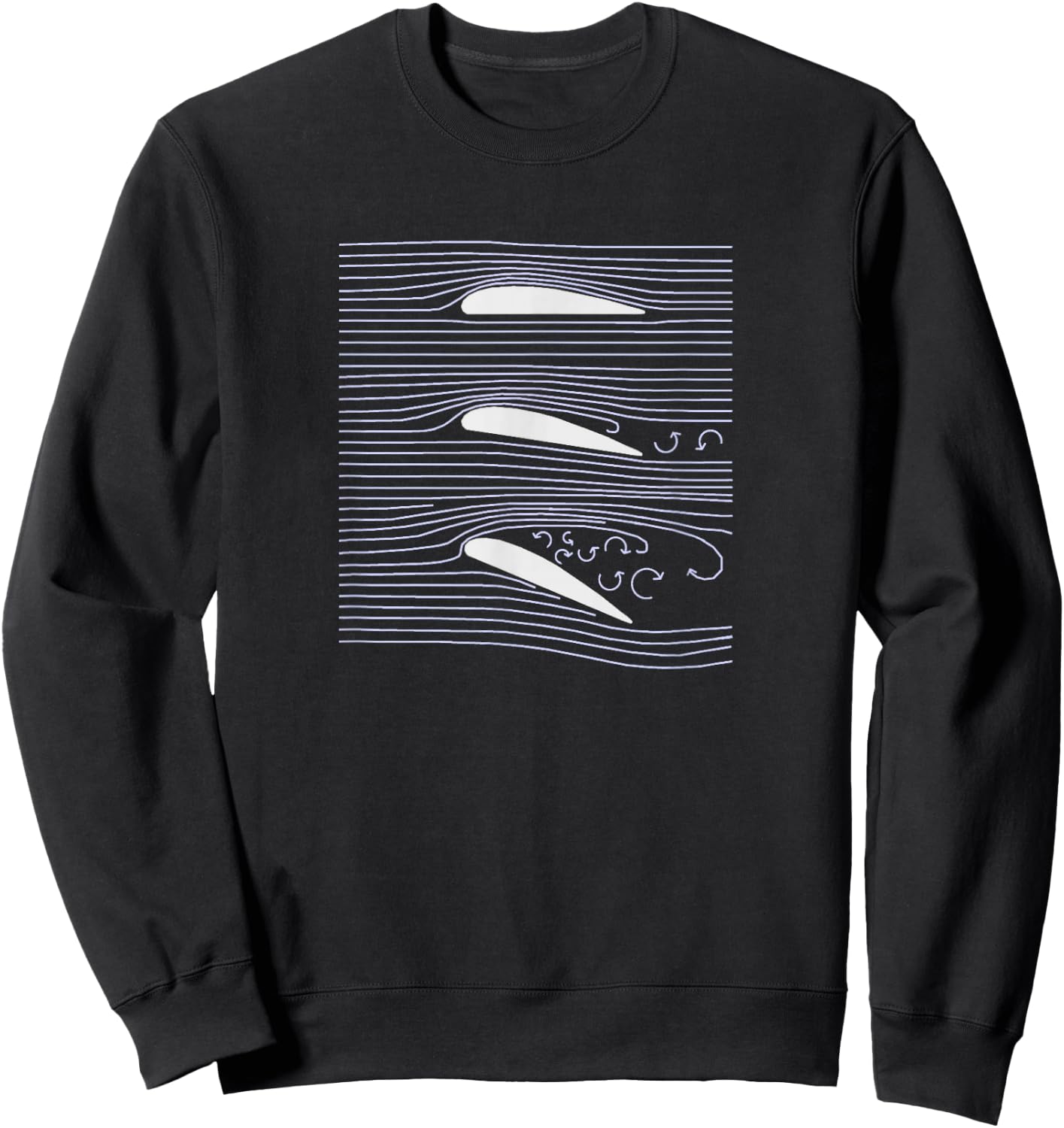 Aerospace Airfoil Stall Diagram Sweatshirt - Sweatshirt | Black