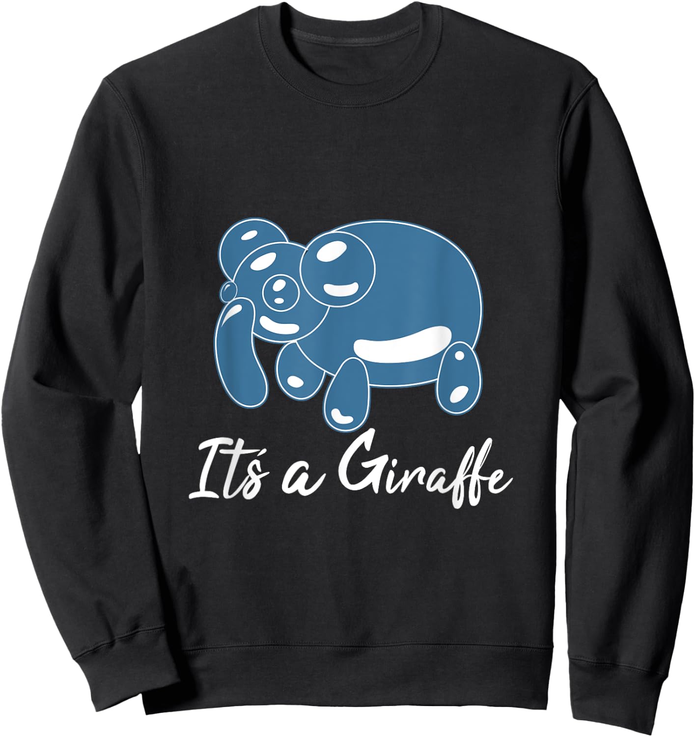 Patrick It's A Giraffe Meme Funny Elephant Bubble Sweatshirt - Sweatshirt | Black