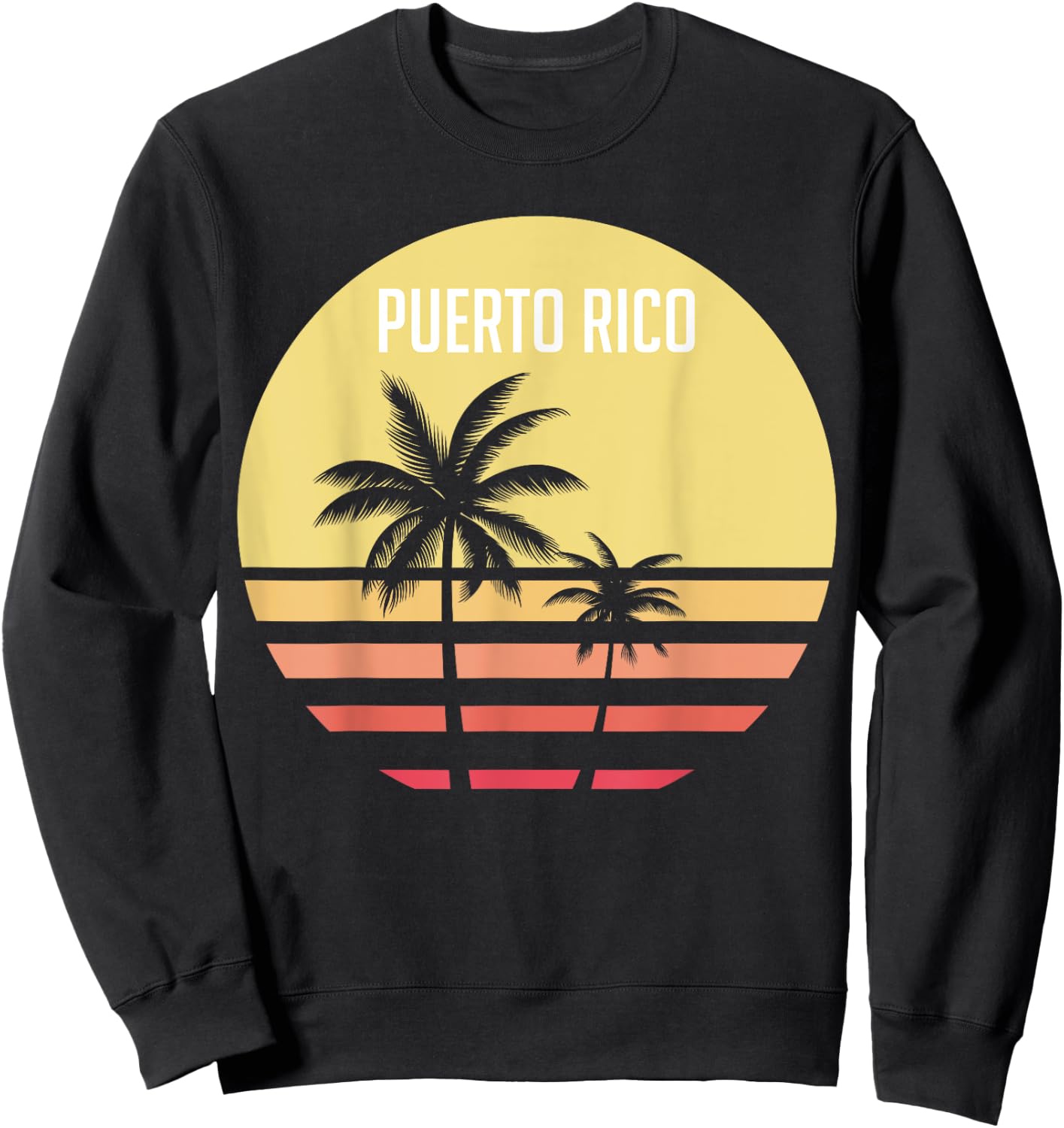 70's 80's Puerto Rico Vintage Shirt | North America Fan Gift Sweatshirt - Sweatshirt | Black