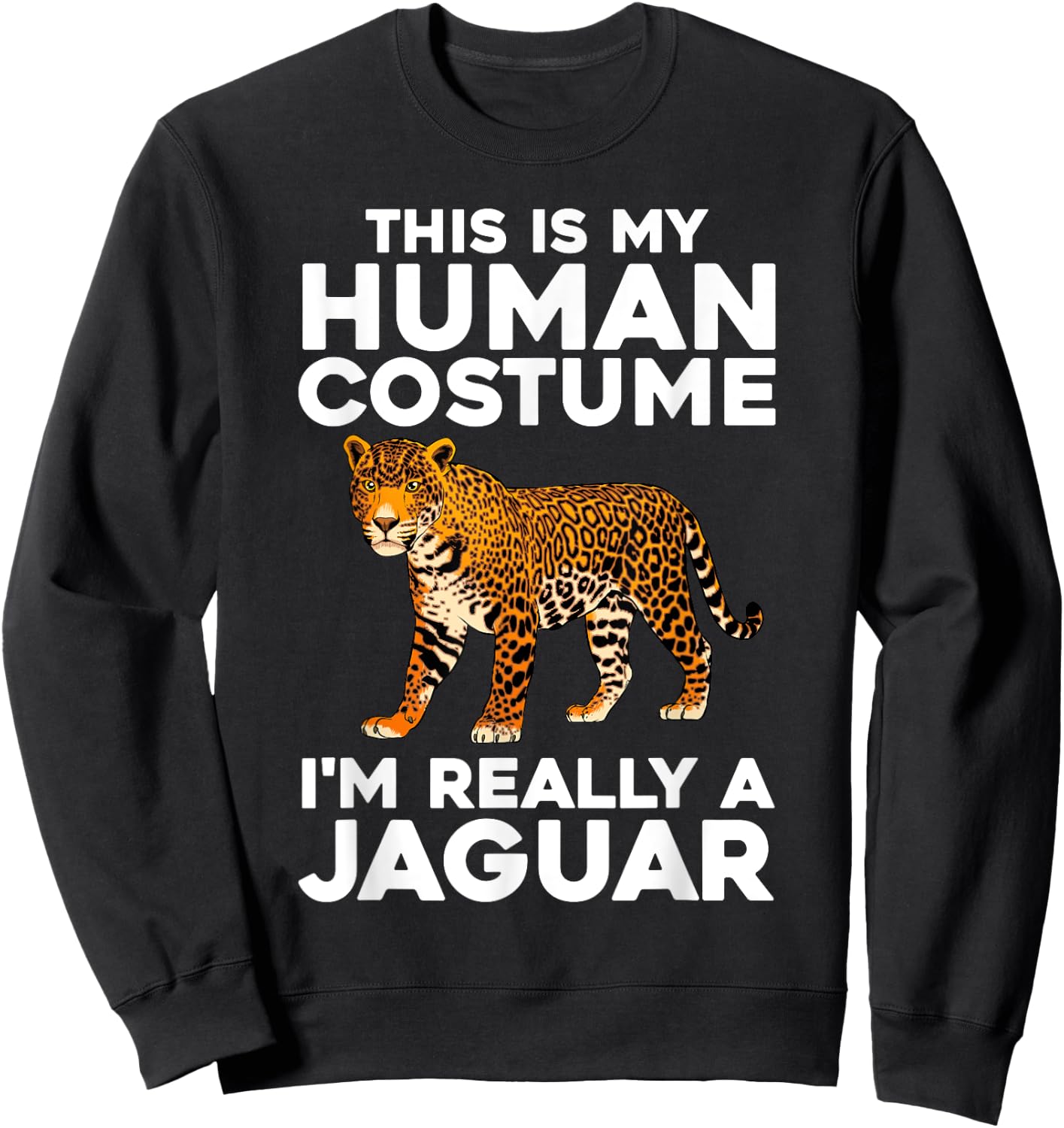 Funny Jaguar Design Women Kids Safari Jaguar Lovers Sweatshirt - Sweatshirt | Black
