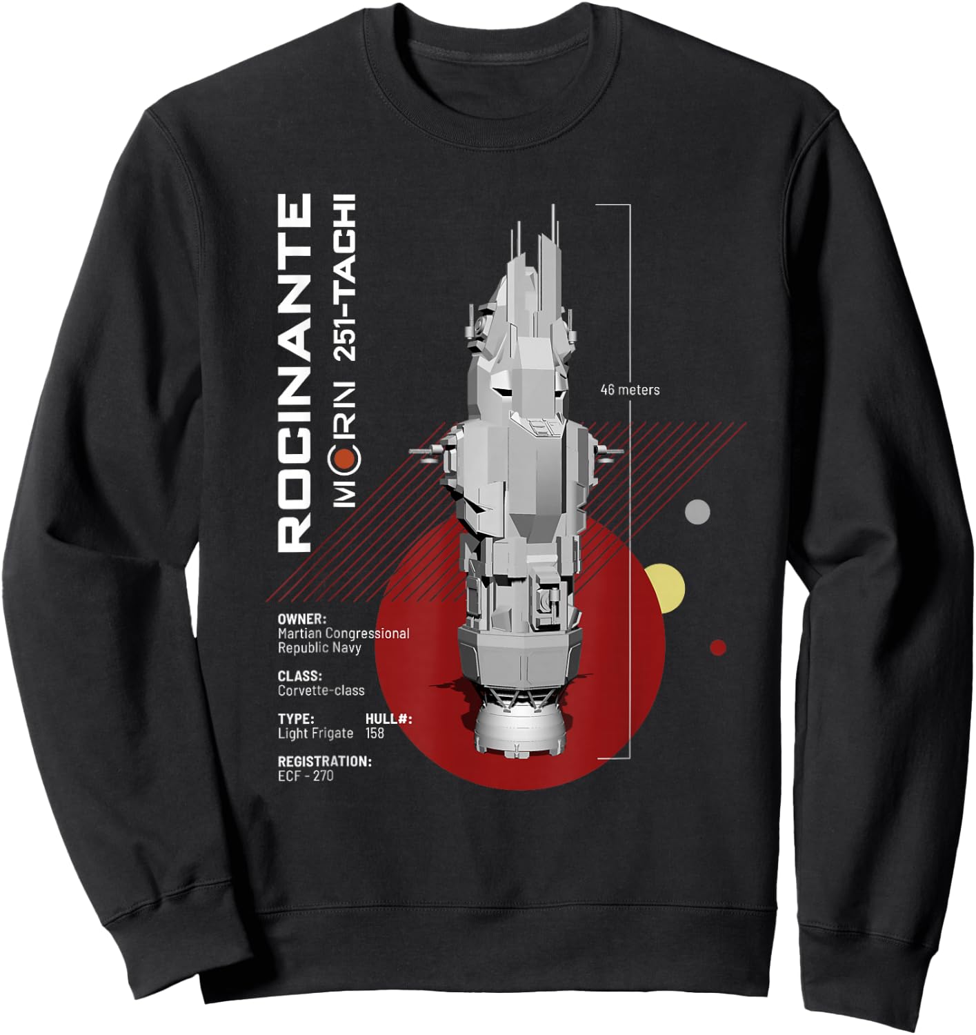 The Expanse Rocinante Ship Sweatshirt - Sweatshirt | Black