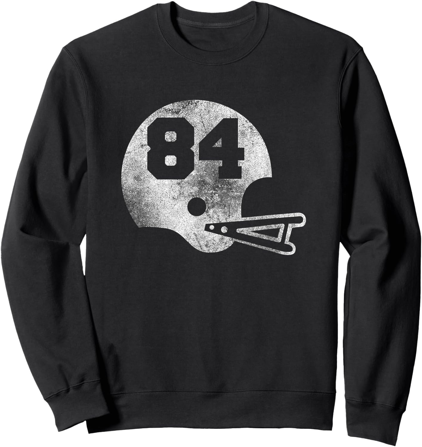 Vintage Football Jersey Number 84 Player Number Sweatshirt - Sweatshirt | Black