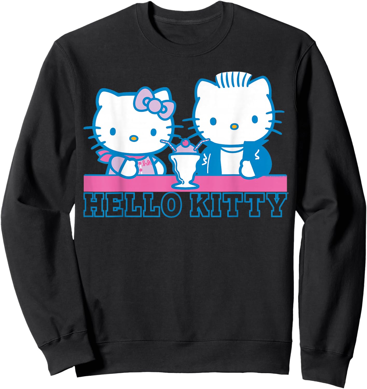Hello Kitty and Dear Daniel Milkshake Date Sweatshirt - Sweatshirt | Black
