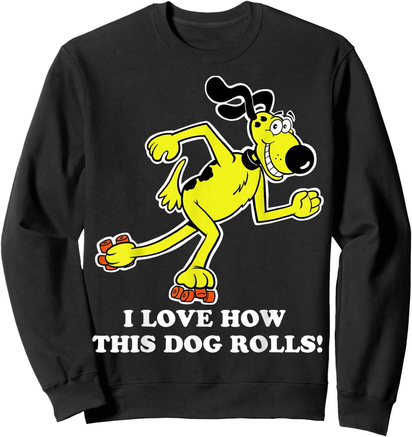 Roller Skating Dog Shirt Sweatshirt - Sweatshirt | Black