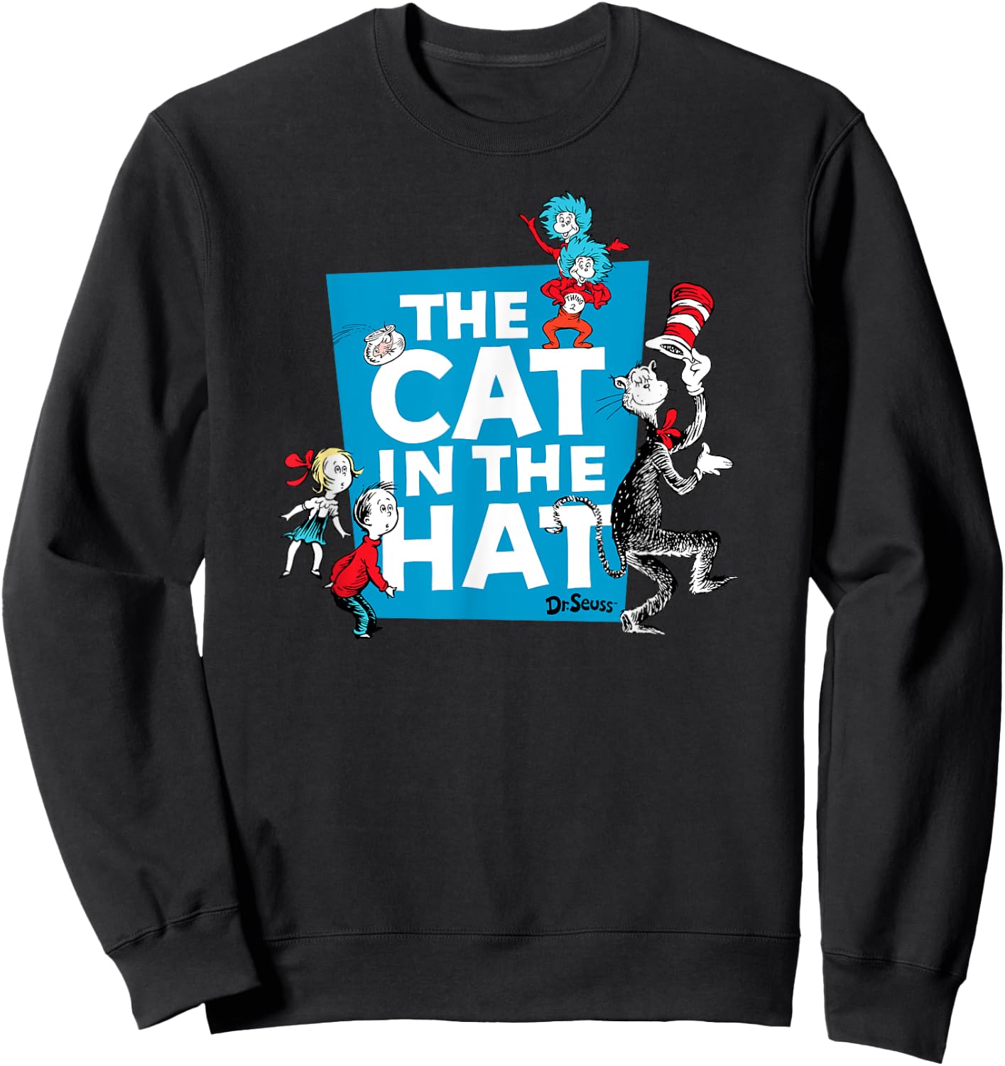 Dr. Seuss The Cat in the Hat Characters Sweatshirt - Sweatshirt | Black