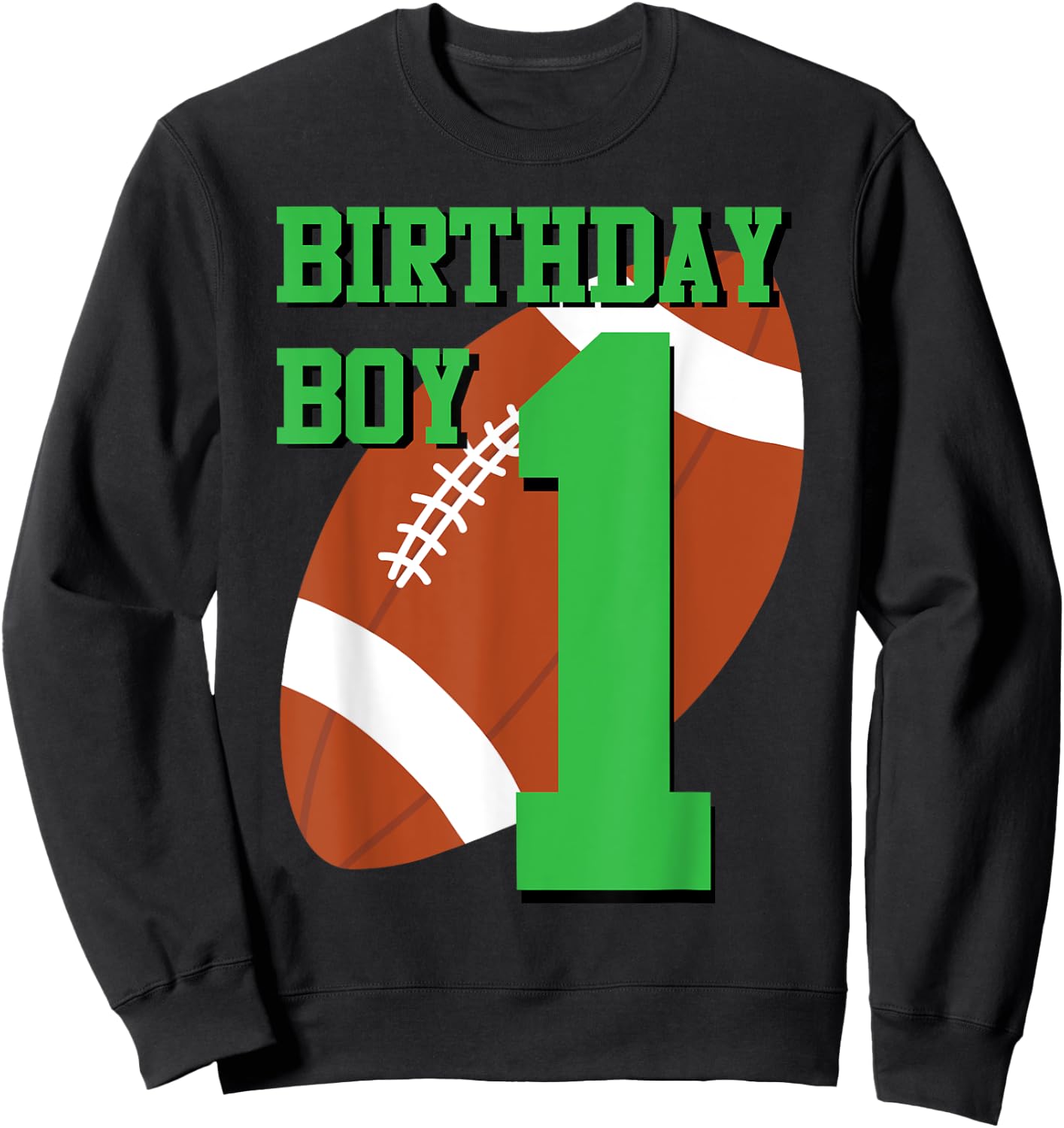 1st Birthday Football Boy | 1 year old Field Players Sweatshirt - Sweatshirt | Black
