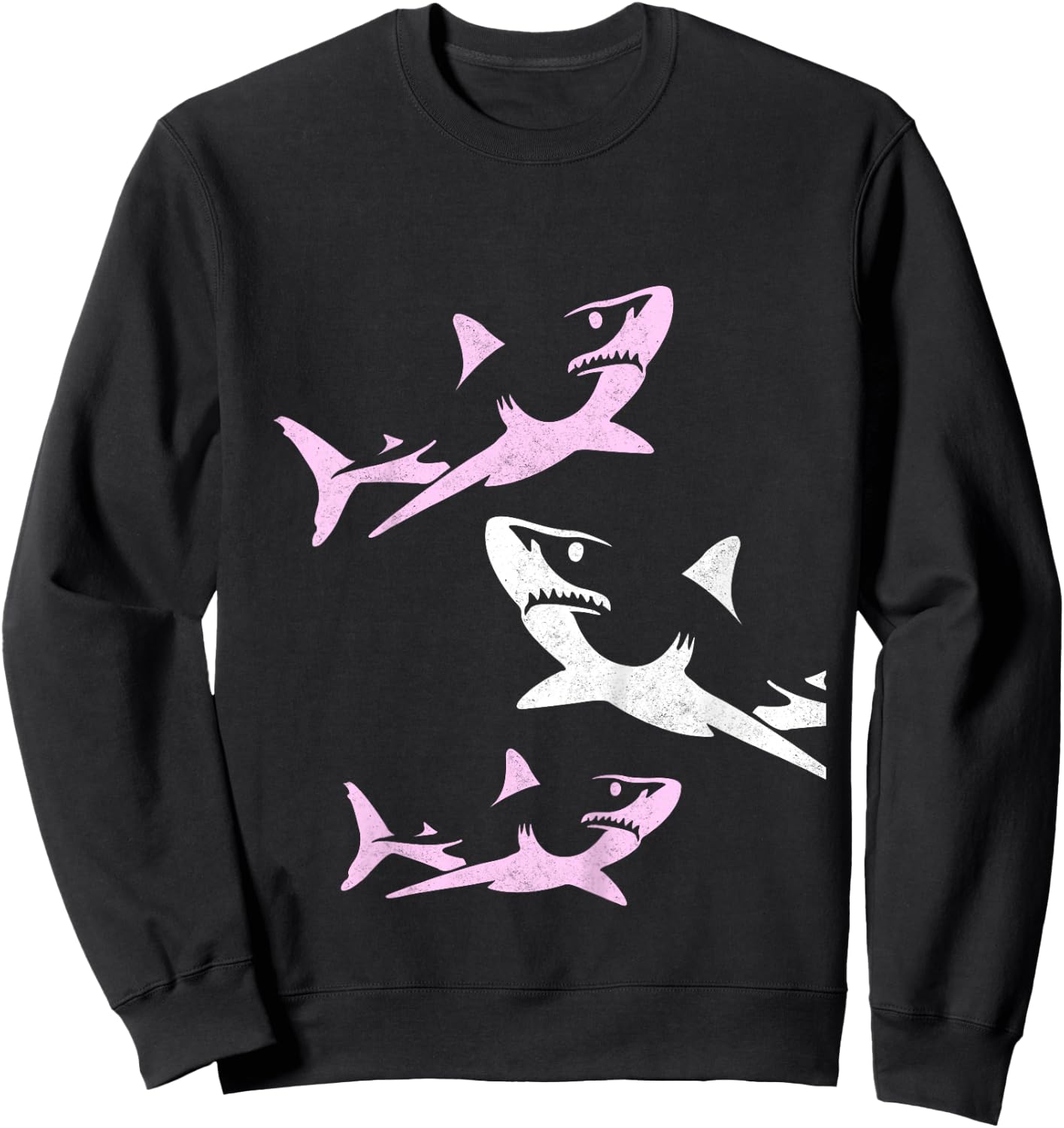 Shark Shirt for Girls & Toddlers - Pink Shark Gift Sweatshirt - Sweatshirt | Black