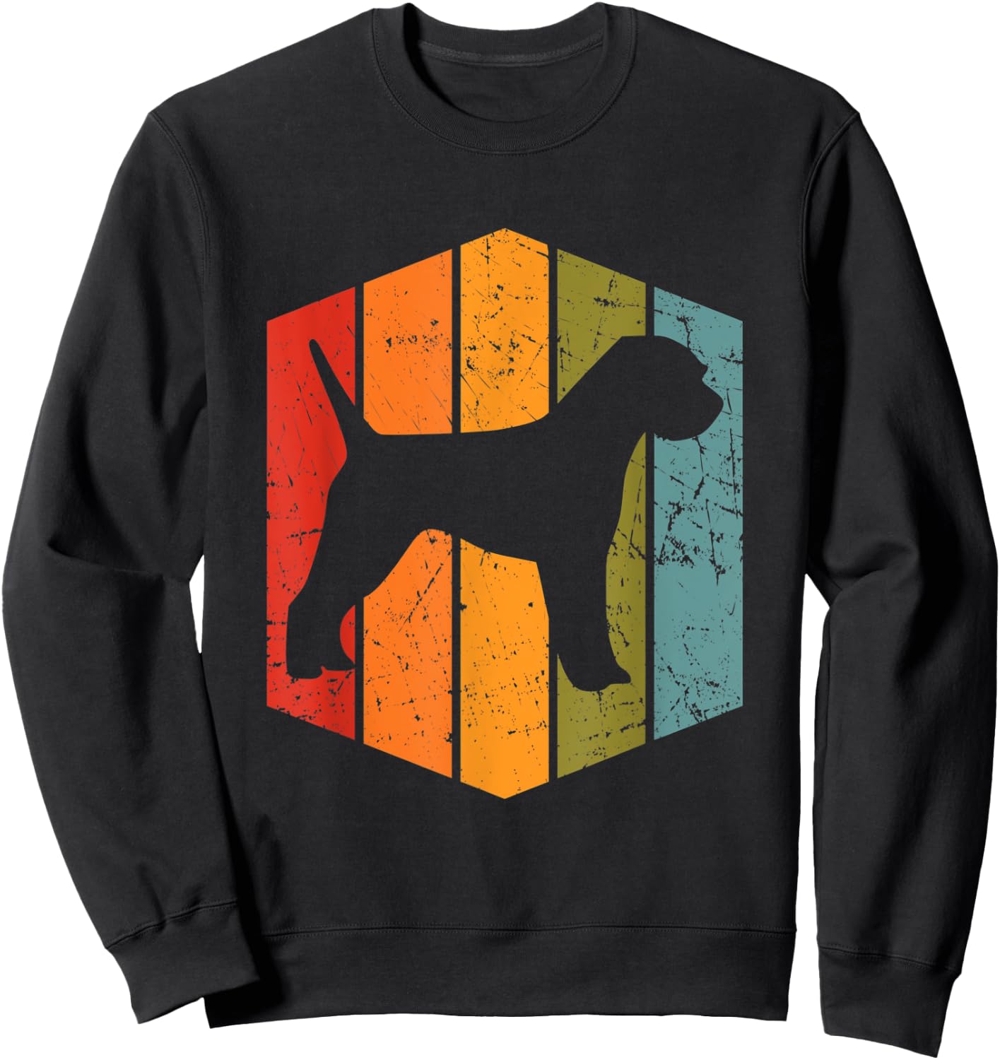 Retro Border Terrier Dog Lover Gift Vintage Border Terrier Men Women Kids Sweatshirt - Sweatshirt | Black