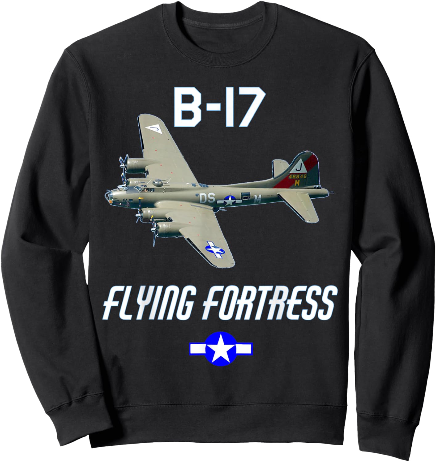 B-17 Flying Fortress World War 2 US Army Air Force Sweatshirt - Sweatshirt | Black