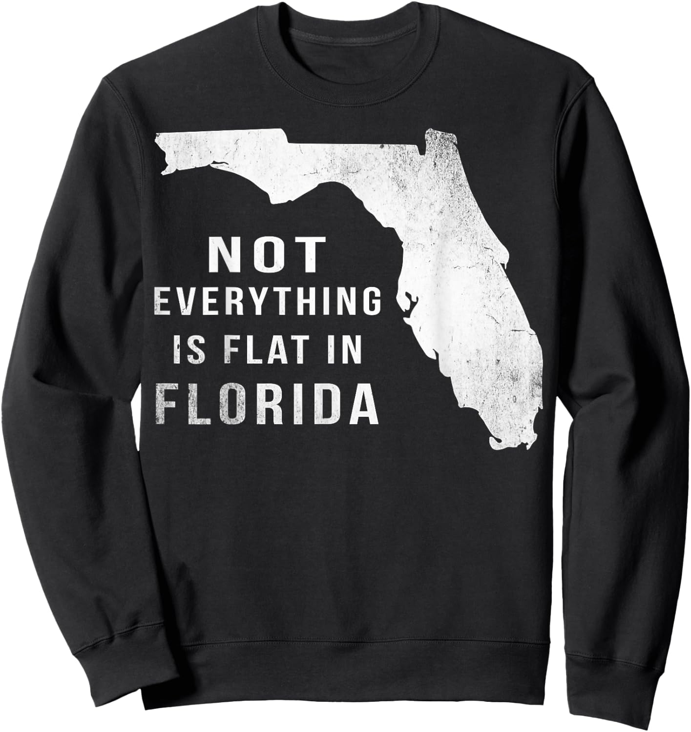 Not Everything Is Flat Funny Florida Sweatshirt - Sweatshirt | Black