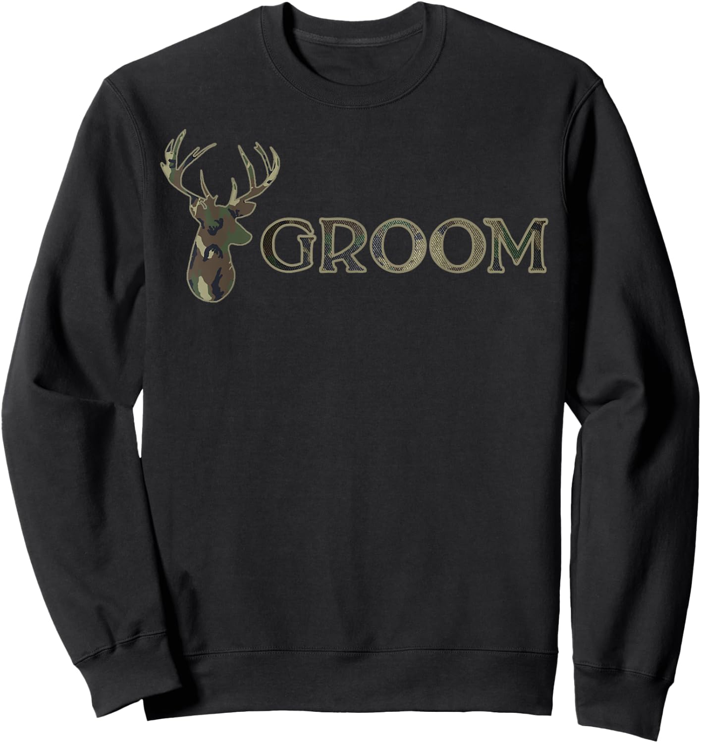 Wedding Bachelor Party Groom Camouflage Sweatshirt - Sweatshirt | Black
