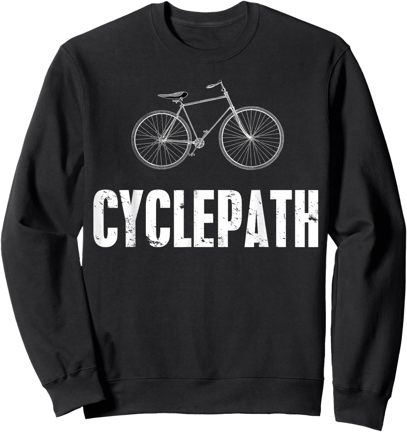 Cycle-Path Funny Cycling Mountain Biking Cyclists Sweatshirt - Sweatshirt | Black