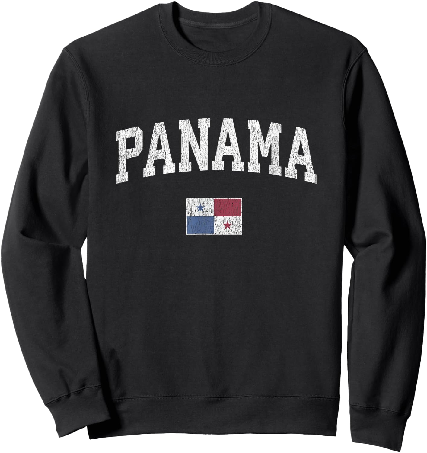 Panama Vintage Sports Design Panamanian Flag Sweatshirt - Sweatshirt | Black