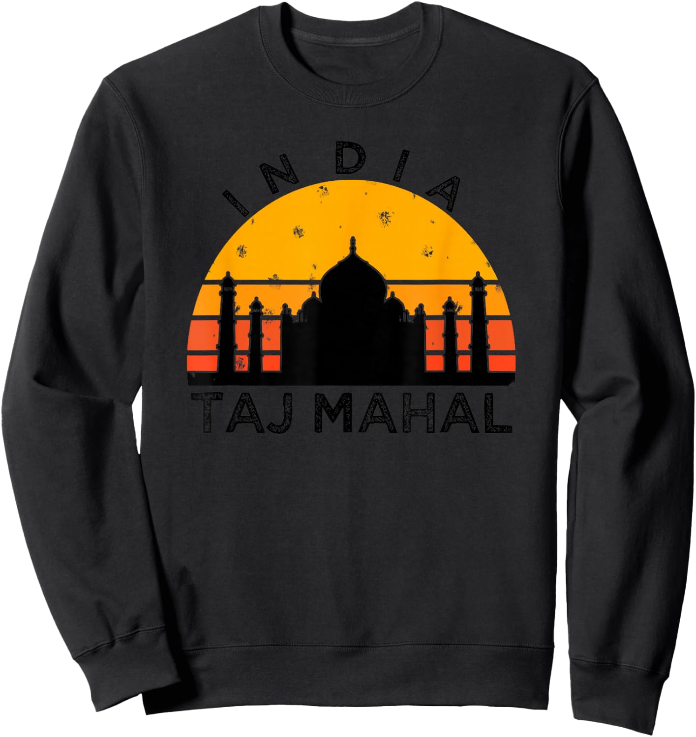 Taj Mahal India Gift Indian Travel Souvenir Sweatshirt - Sweatshirt | Black