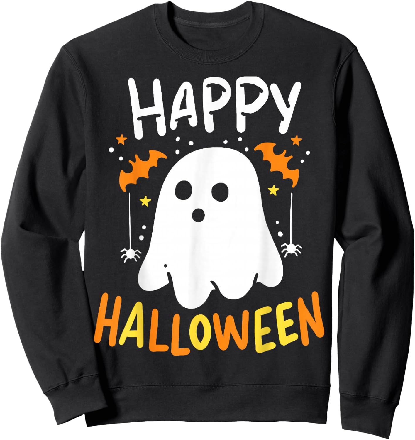 Trick Or Treat Halloween Ghost Sweatshirt - Sweatshirt | Black