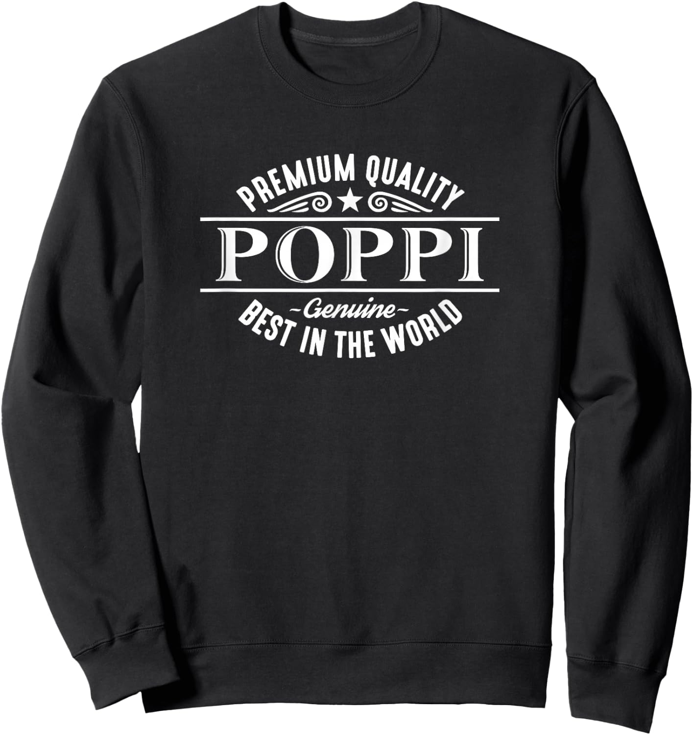 Premium Quality Poppi Grandpa Sweatshirt - Sweatshirt | Black