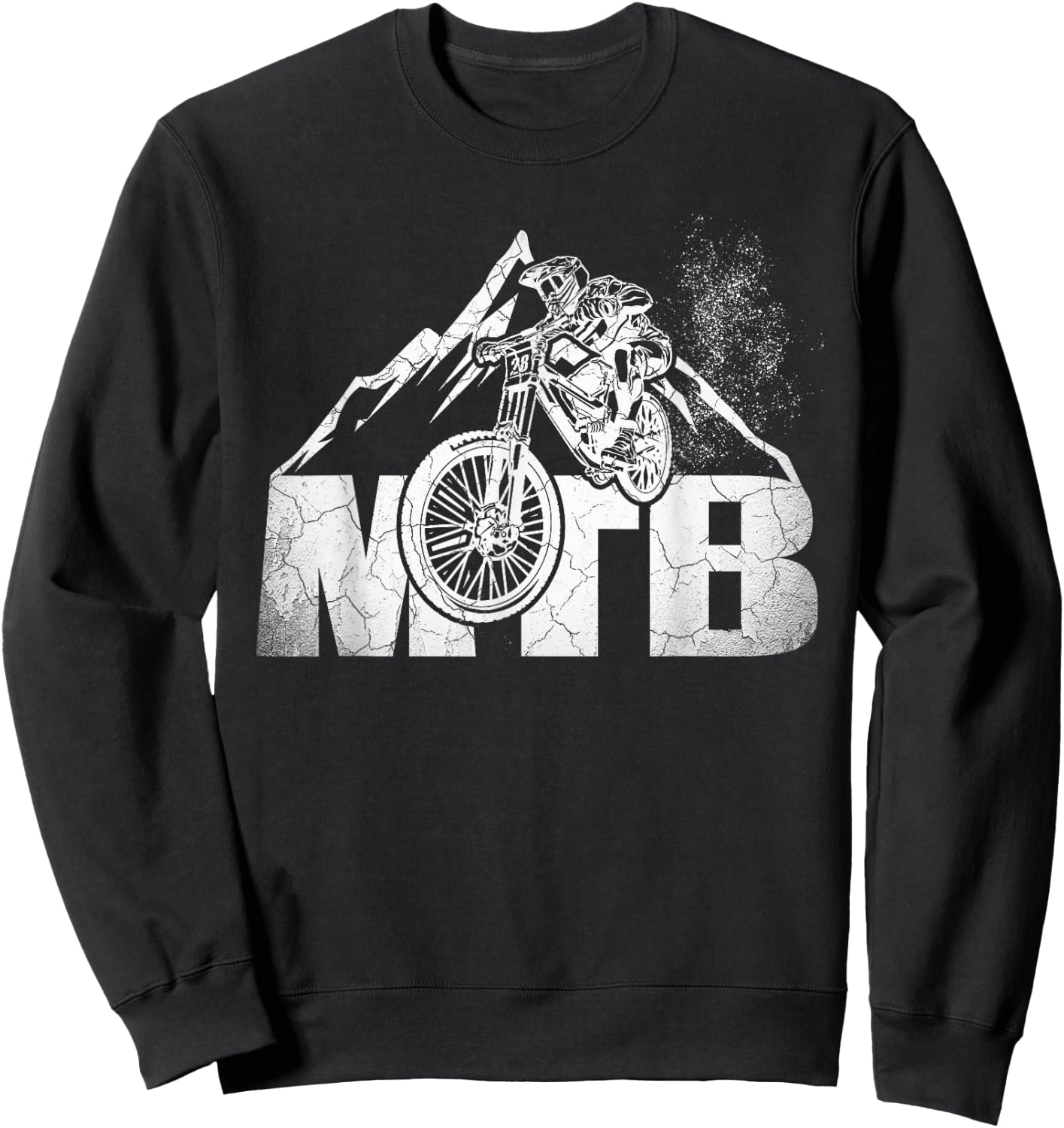Mountain Bike T Shirt MTB Downhill Bicycle Gift Sweatshirt - Sweatshirt | Black