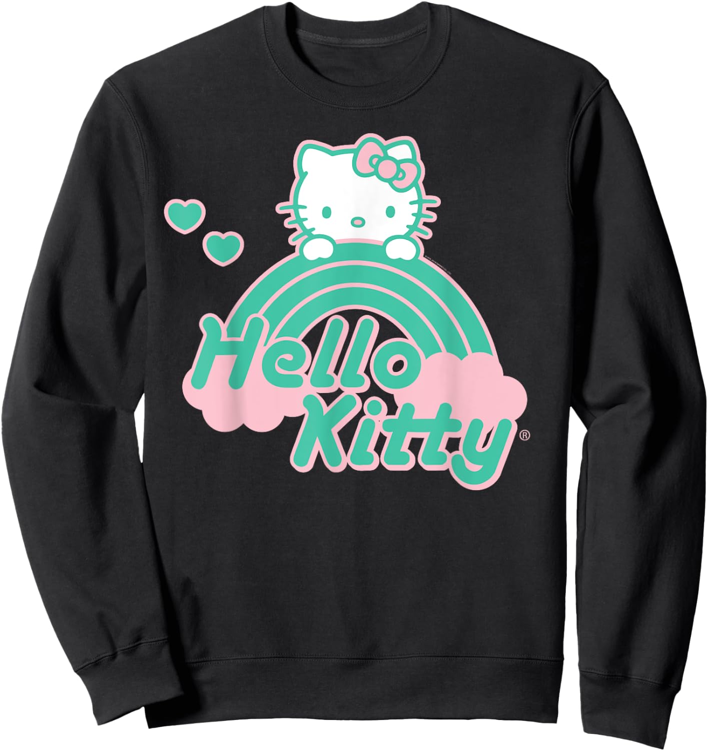 Hello Kitty Pastel Rainbow Sweatshirt - Sweatshirt | Black